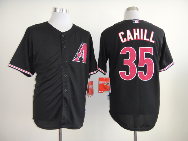 Men Arizona Diamondback 35 Cahill Black MLB Jerseys